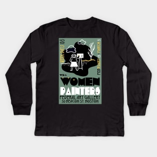 WPA Women Painters Design Kids Long Sleeve T-Shirt